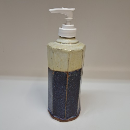 #251228 Soap Dispenser Drk Blue/Ivory $18 at Hunter Wolff Gallery